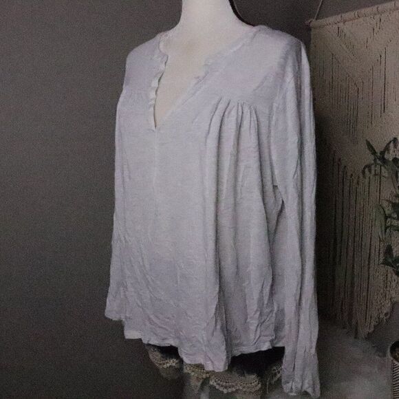 GAP | Split V Neck Long Sleeve Top XL - Picture 1 of 7